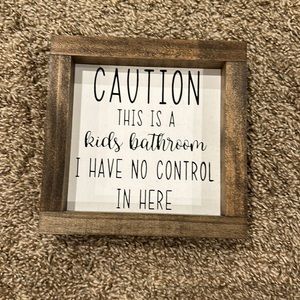Caution this is a kids bathroom shelf decor